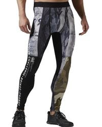 Reebok - One Series Camo Tight "Coal" S93641" - Lyst