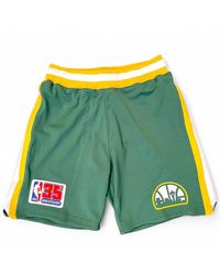 Mitchell & Ness - Nba Authentic Shorts Supersonics 80 Ashrsb19010 Ssugren80" - Lyst