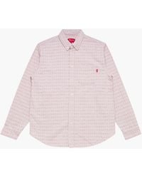 Supreme - Jacquard Logos Denim Shirt "ss 20" - Lyst