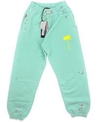 Palm Angels - Pxp Painted Sweatpants "Seafoam" Pmci011S22Fle0015218" - Lyst