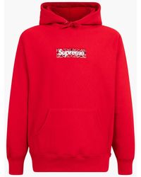 Red Supreme Hoodies for Men