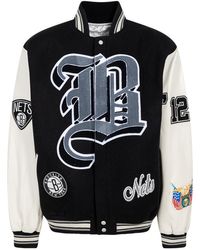 Jeff Hamilton - Brooklyn Nets Wool/Leather Jacket "Old English “Brooklyn” Nba 102 Brk" - Lyst
