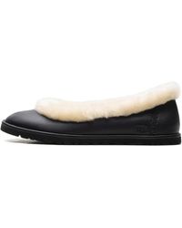 UGG - Zora Leather Ballet Flat 1178450 Blk" - Lyst