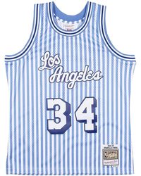 Mitchell & Ness - Nba Shaquille O'Neal Striped Swingman Jersey "1996 Los Angeles Lakers" Smjybw19047 Lalptbl96Son" - Lyst