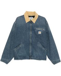 Carhartt - Og Detroit Jacket Dusty H Dark Used Wash" I036593 2Xn4L" - Lyst