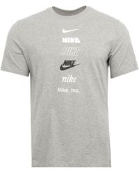 Nike - Sportswear Club Logo T-Shirt "Heather" Dz2875 063" - Lyst