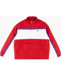 Supreme X Lacoste Puffy Half Zip Pullover Windbreaker in Black for ...