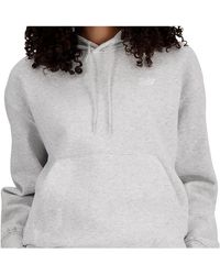 New Balance - Sport Essentials Fleece Hoodie "Ash Heather" Wt41510Ahh" - Lyst