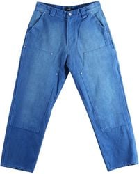 Willy Chavarria - Workwear Carpenter Pants "Petrol" Mmwpa008 037N 064" - Lyst