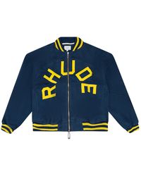 Rhude - Oversized Logo Terry Varsity Jacket Rhd-Motw-0005" - Lyst