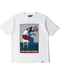 by Parra - Champione Ss T-Shirt 55175-Wht" - Lyst