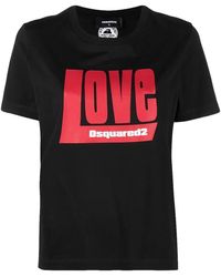 DSquared² - Love Logo Graphic T-Shirt S72Gd0427-S24387-900" - Lyst