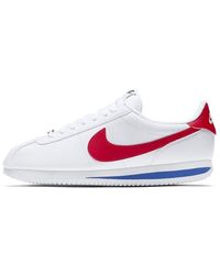 Nike - Cortez Basic "white Varsity Red" Shoes - Lyst