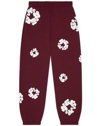DENIM TEARS - Cotton Wreath Sweatpants "Burgundy" Dt251" - Lyst