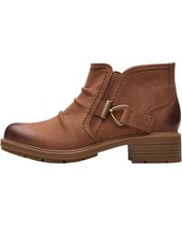 Clarks - Hearth Clara Boots "Tan Nubuck" 26181005" - Lyst