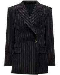 Brunello Cucinelli - Pinstripe Wool Blend Single Button Jacket Brun2899" - Lyst