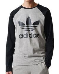 adidas - Trefoil Long Sleeve T-Shirt "Medium Heather Br2021" - Lyst