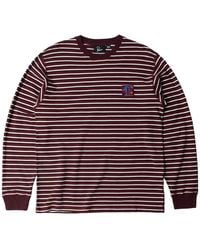 by Parra - Tripped Striped Pique Long-Sleeve T-Shirt "Dark" 56235" - Lyst