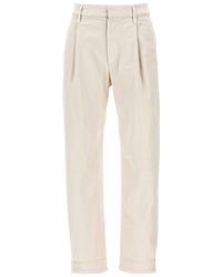 Brunello Cucinelli - Pleated Tailored Trousers "Talc" Brun2583" - Lyst
