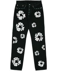 DENIM TEARS - Levi's 501 Rhinestone Cotton Wreath Logo Jeans Dt296" - Lyst