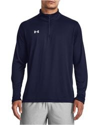 Under Armour - Tech Team Quarter-Zip Long-Sleeve T-Shirt "Midnight 1376844 410" - Lyst