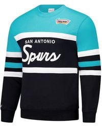 Mitchell & Ness - Nba Head Coach Fleece Crew Vintage Logo Spurs - Fcpo7800 Sasyypppbktl" - Lyst
