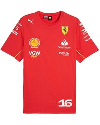PUMA - Sf Scuderia Ferrari Leclerc Tee 763605 01" - Lyst