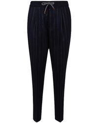 Brunello Cucinelli - Pinstripe Drawstring Trousers Brun2719" - Lyst