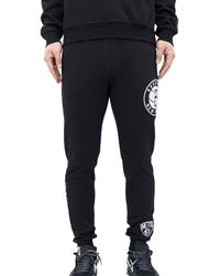 Pro Standard - Nba Brooklyn Nets Logo Blended Blk/Wht Jogger Pants Bbn451535 Blk" - Lyst