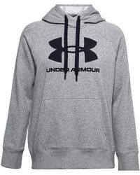 Under Armour - Rival Fleece Logo Hoodie 1356318 035" - Lyst