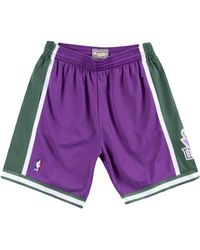 Mitchell & Ness - Nba Swingman Milwaukee Bucks Road 0001 Shorts Smshgs18032 Mbupurp00" - Lyst