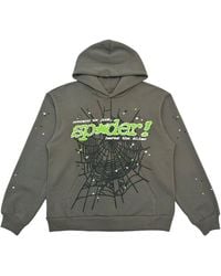 Sp5der - Star Web Hoodie & Sweatshirt Ss26Fw24Gry" - Lyst