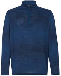 Oakley - Contender Half Zip Hoodie "Poseidon Dark Heather" Foa401920 6B8" - Lyst