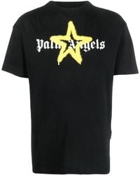 Palm Angels - Star Sprayed Logo T-Shirt Pmaa001C99Jer0241018" - Lyst