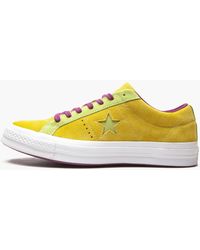 Converse One Star Premium Suede Mid Men's Shoe in Lemon (Yellow) for Men |  Lyst