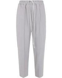Rick Owens - Drawstring Astaires Cropped Pants "Dark Pearl" Rp02F5303 Hy 48" - Lyst
