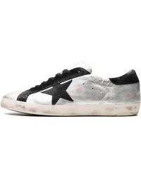 Golden Goose - Super-star Classic "white / Silver / Black" Shoes - Lyst