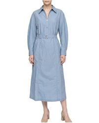 Brunello Cucinelli - Cotton Dress "Sky" Brun2153" - Lyst