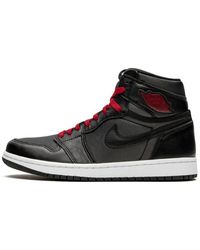 Nike - Air 1 Retro High Og "black Satin/gym Red" Shoes - Lyst