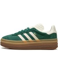 adidas - Gazelle Bold "green / White / Gold" Shoes - Lyst