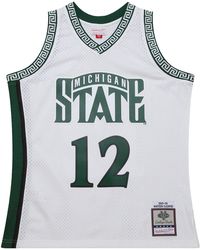 Mitchell & Ness - Ncaa Jersey Mich State 1999 Mateen Cleaves "Michigan State" Smjy7634 Msu99Mtcwhit" - Lyst