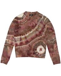 Amiri - Ma Tie Dye Cashmere Crewneck Sweatshirt "Clay" Ss22Mkl007_Clay" - Lyst