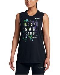 Nike - Dry Solstice Running Tank Top Reflective" 876868 010" - Lyst