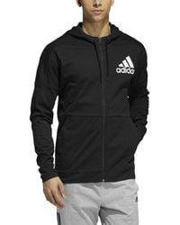 adidas - Back To School Full-Zip Hooded Sweatshirt Fj0717" - Lyst