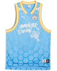 PUMA - Cwc Hoops X Manchester City Jersey "Team Light" 631693 01" - Lyst
