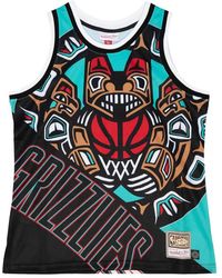 Mitchell & Ness - Big Face Fashion Tank 5.0 "Nba Vancouver Grizzlies" Tmtk4350 Vgryypppteal" - Lyst