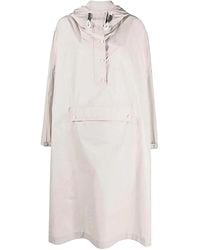 Brunello Cucinelli - Hooded Long Coat "Dove" Brun632" - Lyst