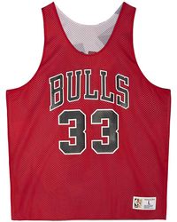 Mitchell & Ness - Reversible Mesh Tank "Bulls Sc" Tmtk3208 Cbuyyspiscar" - Lyst