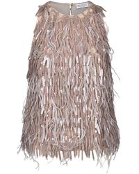 Brunello Cucinelli - Silk Sleeveless Sequin Top "Sand" Brun665" - Lyst