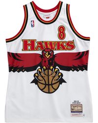 Mitchell & Ness - Nba Authentic Jersey Hawks 1995 Steve Smith Ajy4Sb19087 Ahawhit95Ssm" - Lyst